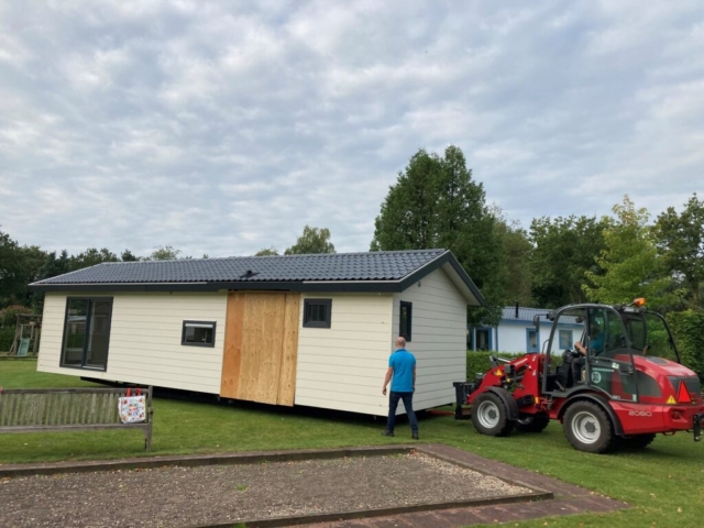 Nieuw luxe chalet op Parkcamping 't Ravenest Putten gebouwd en geplaatst door de Gerrit Jans Hoeve