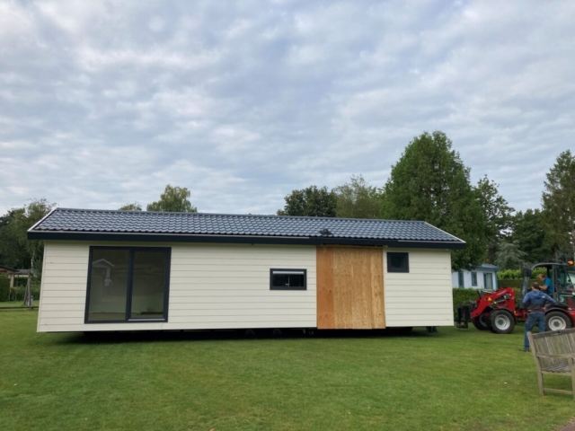 Nieuw luxe chalet op Parkcamping 't Ravenest Putten gebouwd en geplaatst door de Gerrit Jans Hoeve